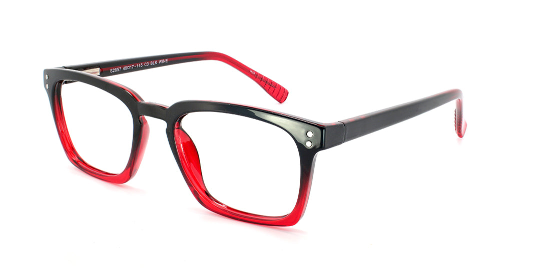 Bold Black and Red Rectangle Frame S2857