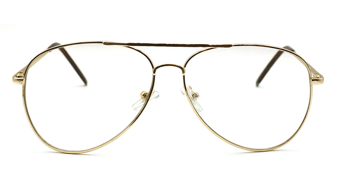 Aviator gold eyeglasses