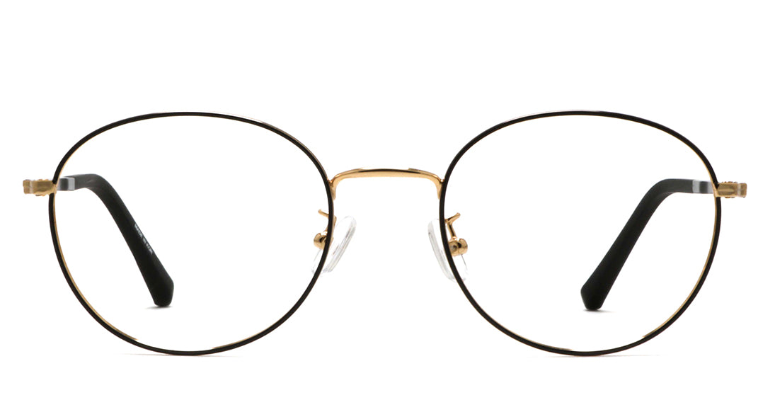 Round Gold Metal Eyeglasses