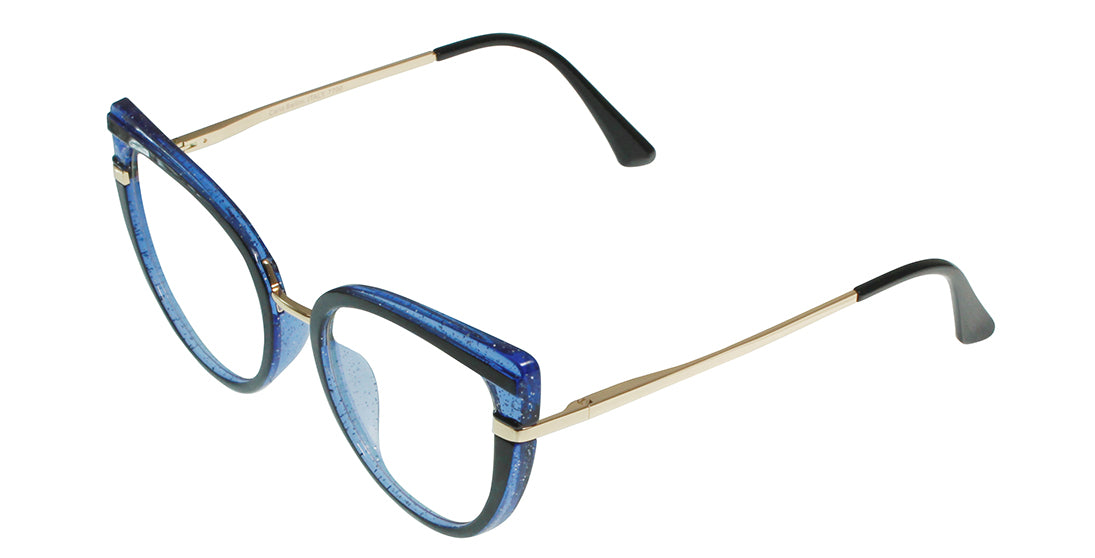 Snazzy Translucent Blue Reader Frames 7700