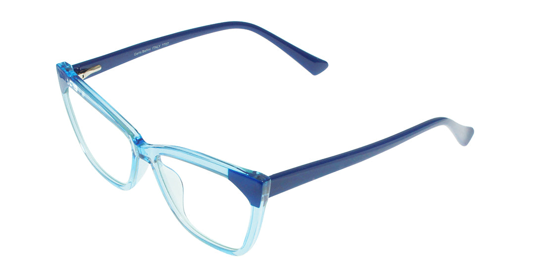 Two Tone Blue Clear Prescription Frame 7707