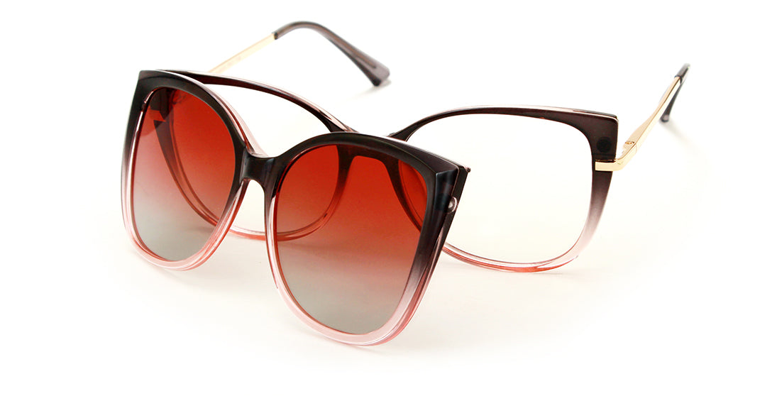 Sunglasses Clip-on 7746 Black/Pink