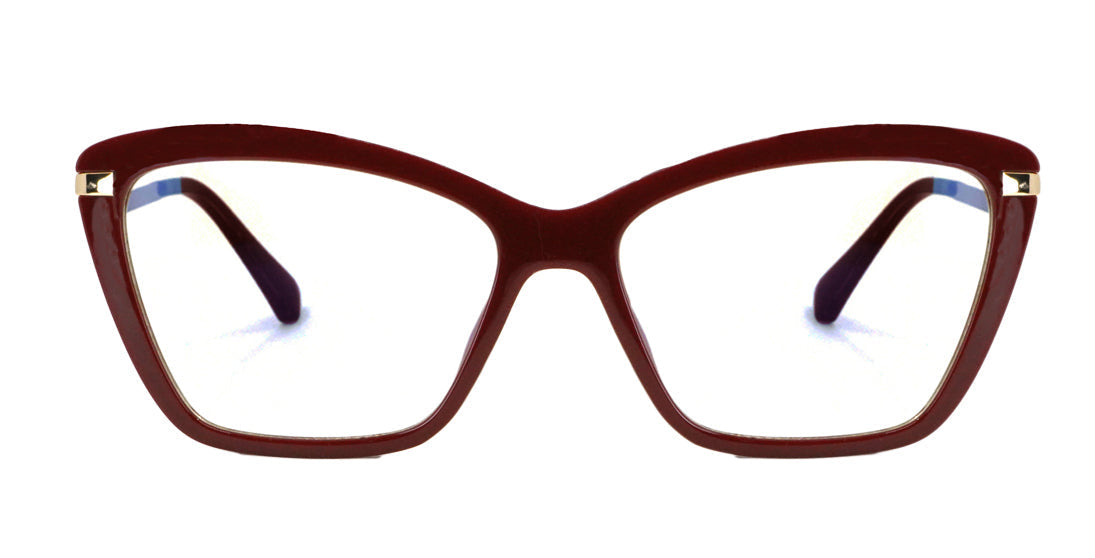 Fashionable Metal Plastic Clip-on Sunglasses 7748 Wine