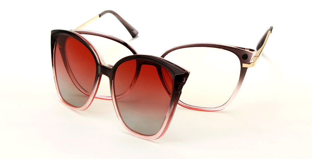Sunglasses Clip-on 7750 Black/pink