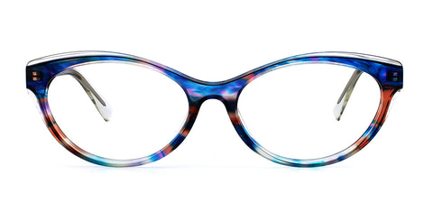 Multicolored Crystal Oval Reader Frame A17394