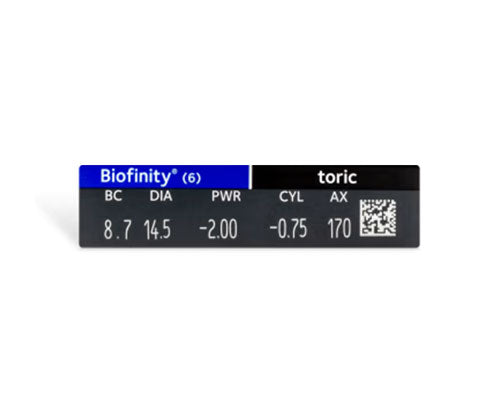 Biofinity Toric 6pk