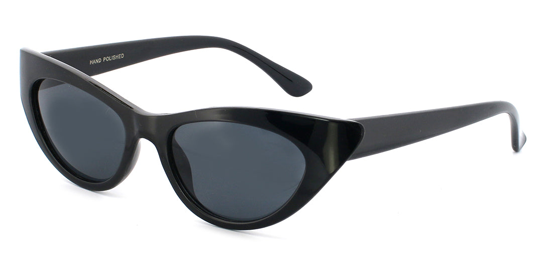 Beautiful Acetate Cat-eye Sunglasses P6327 Black