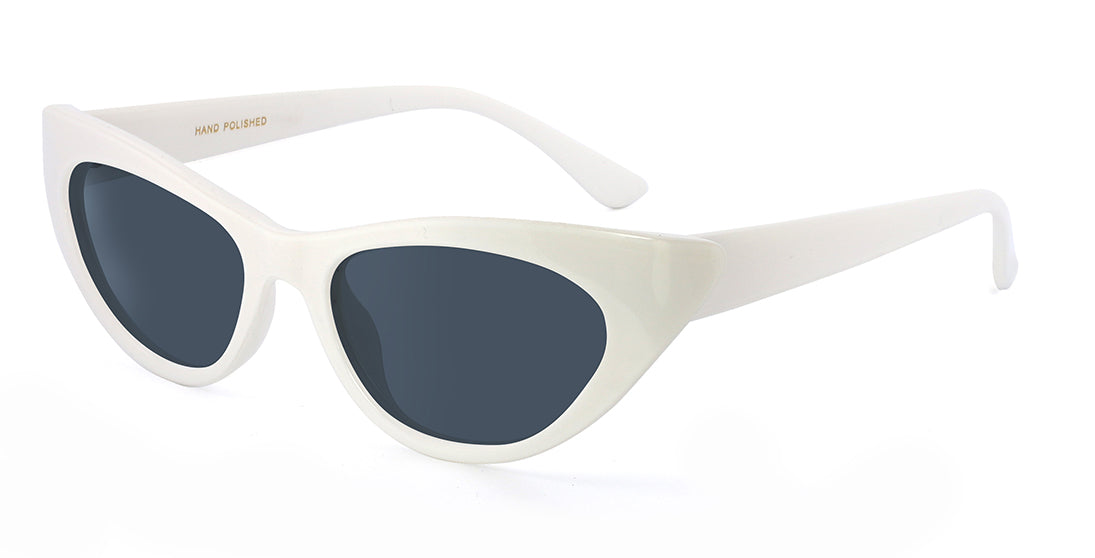 Beautiful Acetate Cat-eye Sunglasses P6327 White