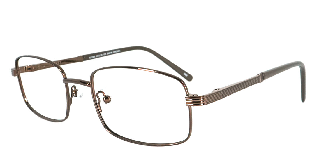 Dazzling Low Profile Rectangle Metal Reader Frame S7265