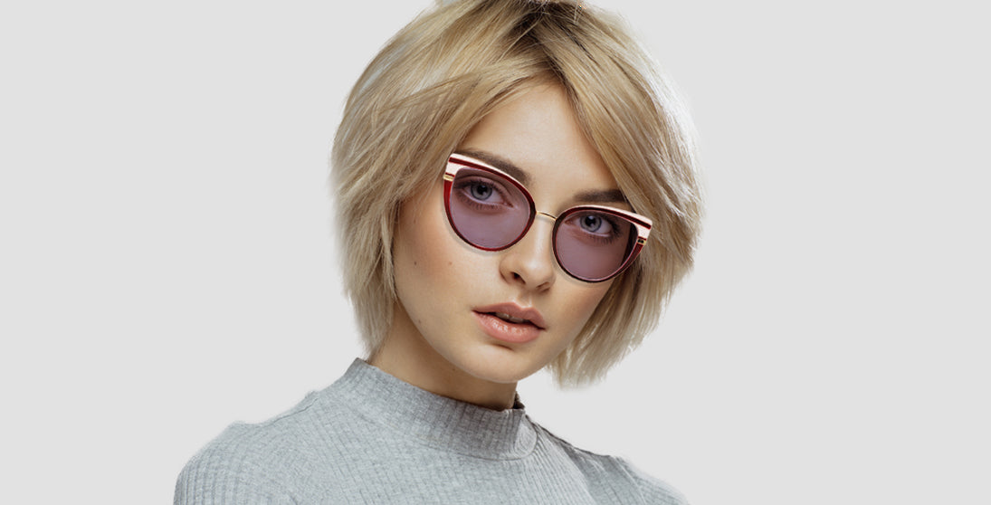 Snazzy Translucent Maroon Sunglasses 7700
