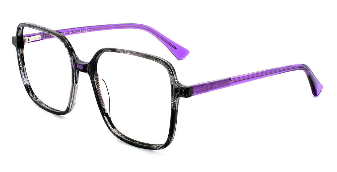 Chic Oversized Square Reader Frame WD2173 Black Pattern