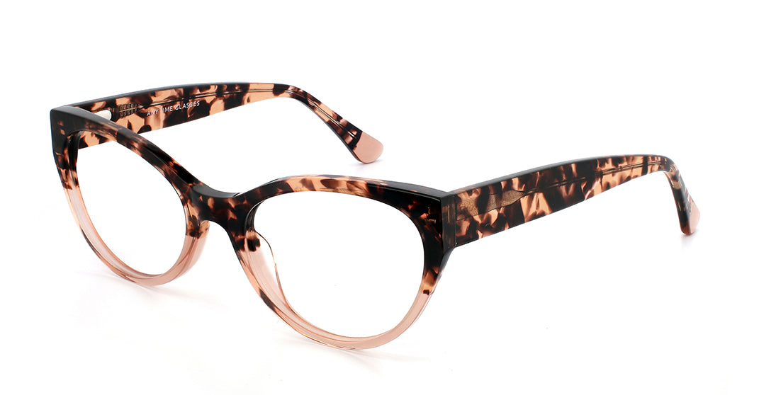 Trendy Two Tone Cateye Glasses WD3117